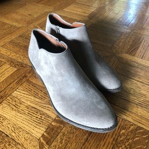 Gray ankle boots